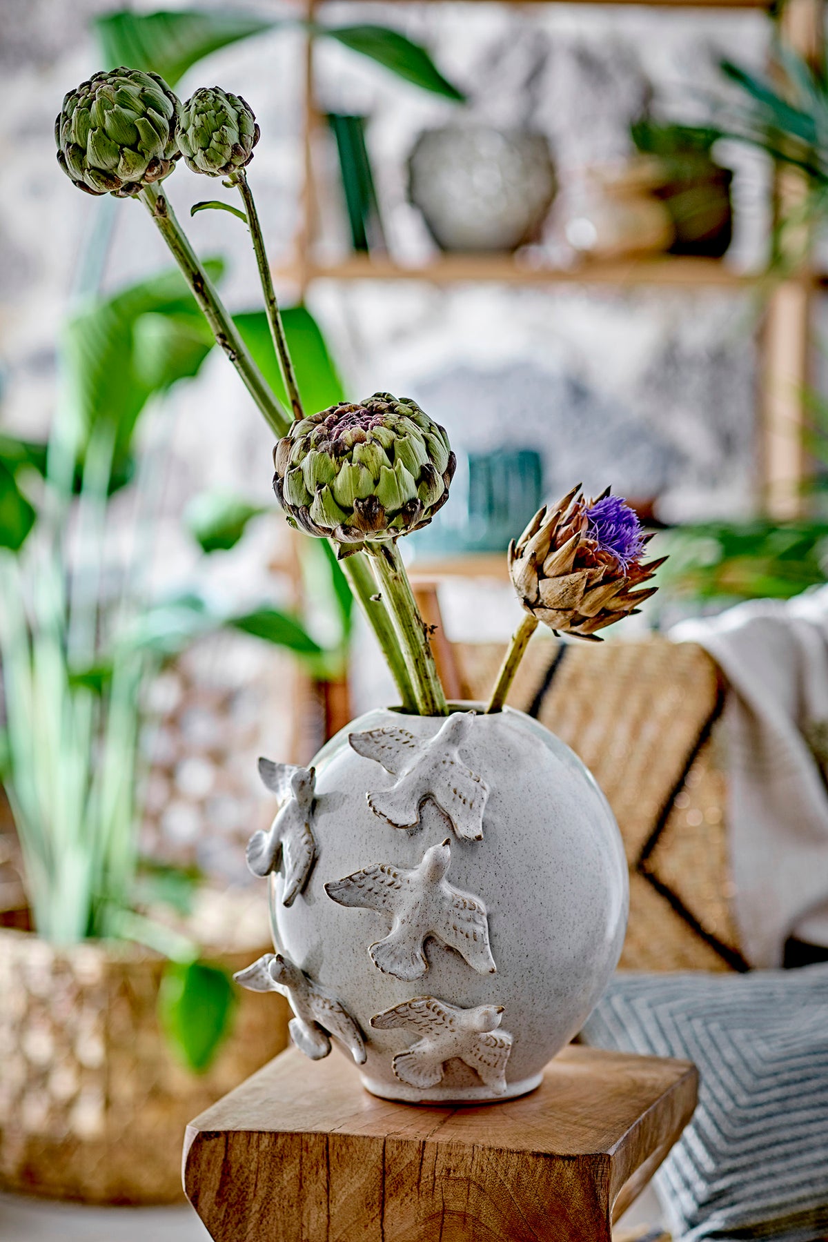 Abira Vase – Natural Stoneware | Modora